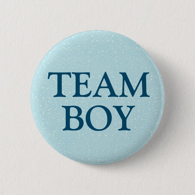 Knappen Team Boy Blue Baby Gender Reveal Party Knapp (Framsida)