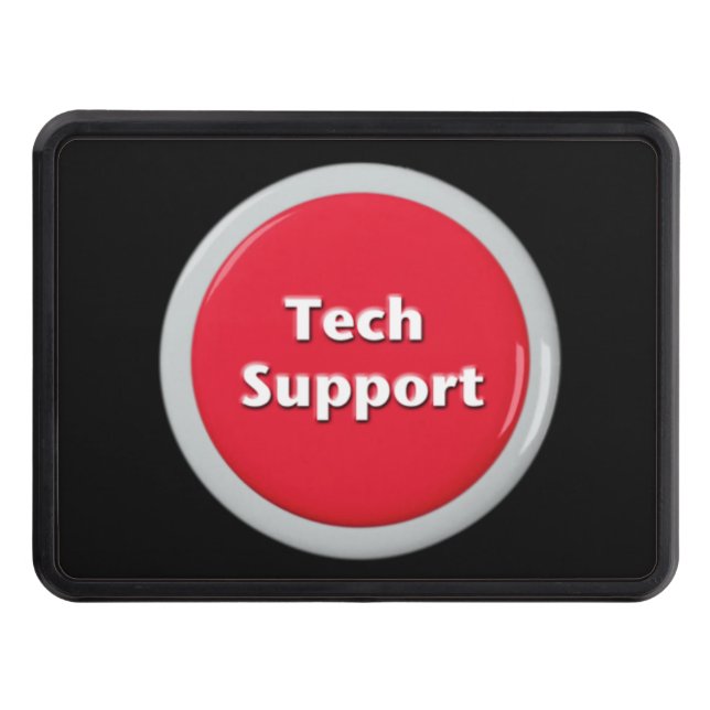 Knappen Tech Support Red Panic Dragkroksskydd (Framsidan)