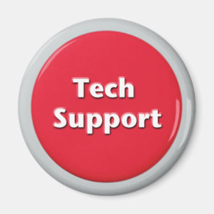 Knappen Tech Support Red Panic Magnet