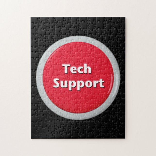 Knappen Tech Support Red Panic Pussel (Vertikal)