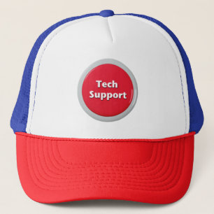 Knappen Tech Support Red Panic Truckerkeps