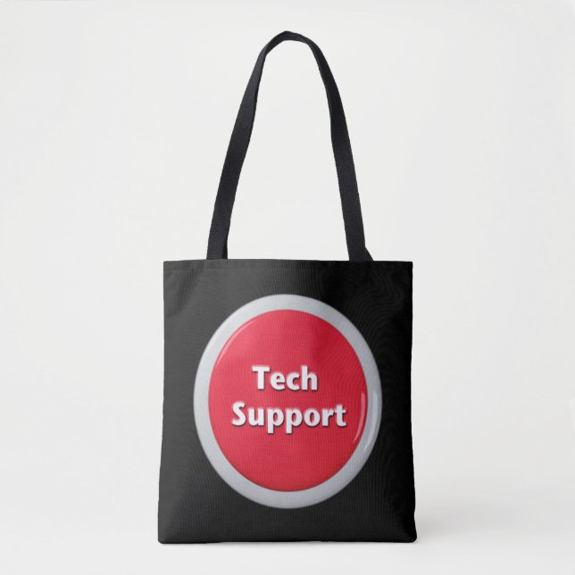 Knappen Tech Support Red Panic Tygkasse (Framsida)