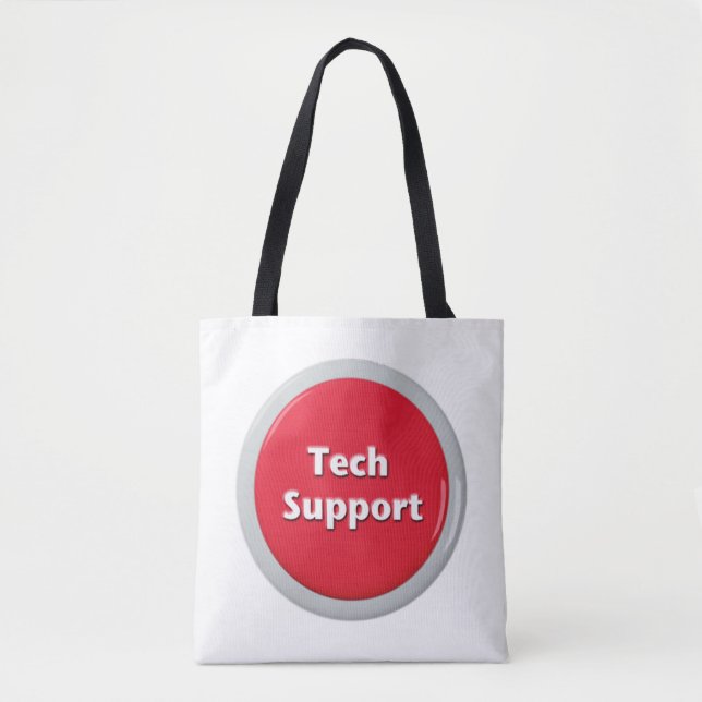 Knappen Tech Support Red Panic Tygkasse (Framsida)