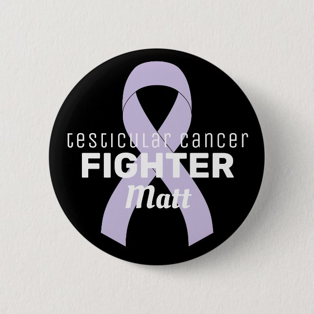 Knappen Testicular Cancer Ribbon Black Knapp (Framsida)