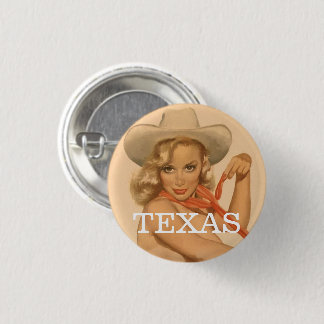 KNAPPEN TEXAS PIN UP GIRL PINBACK KNAPP