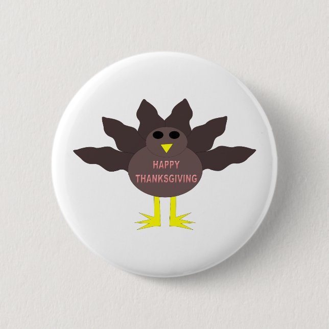 Knappen thanksgiving Plockat Turkiet Knapp (Framsida)