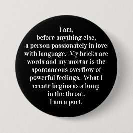 Knappen "The Poet's Creed" Knapp