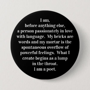 Knappen "The Poet's Creed" Knapp