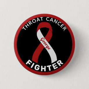 Knappen Throat Cancer Fighter Ribbon Black Knapp
