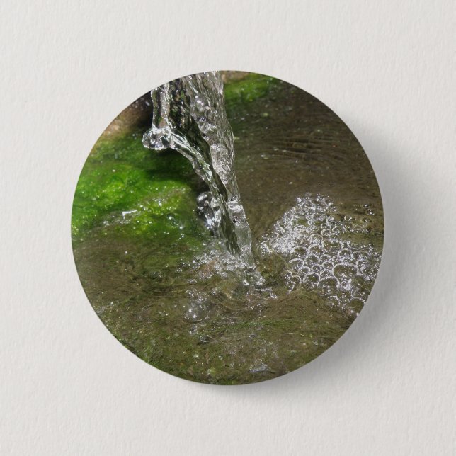 Knappen Trickling Waterfall Bubbling Vatten Knapp (Framsida)