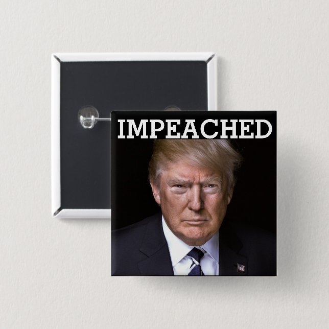 Knappen Trump Impeached Knapp (Framsida & baksida)