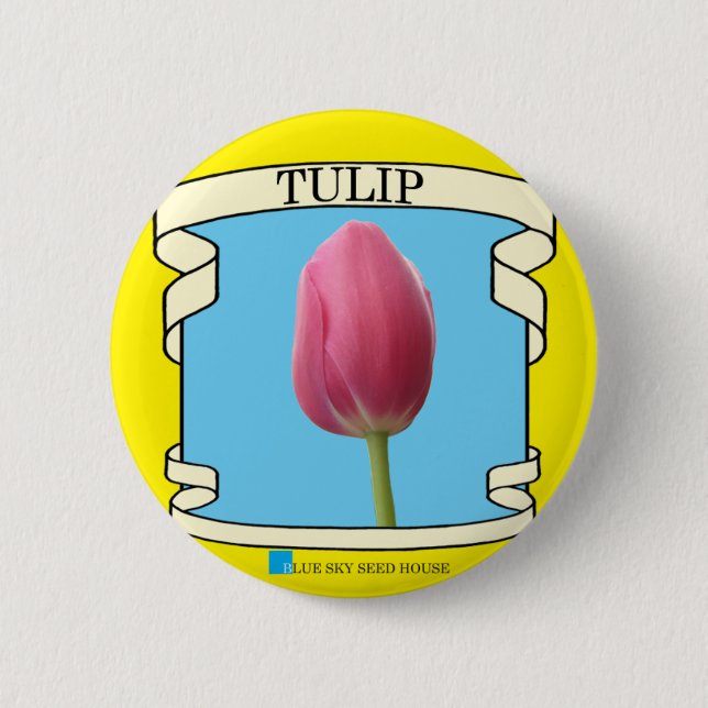 Knappen Tulip Seed Packet Button Knapp (Framsida)