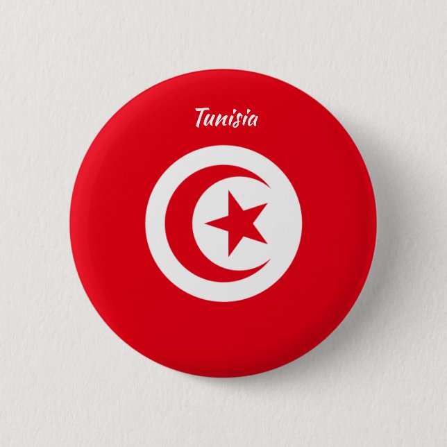 Knappen Tunisisk Flagga Round Knapp (Framsida)