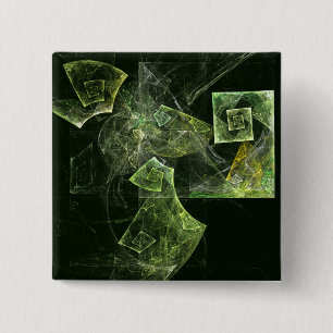Knappen Twisted Balance Abstrakt Art (fyrkant) Knapp