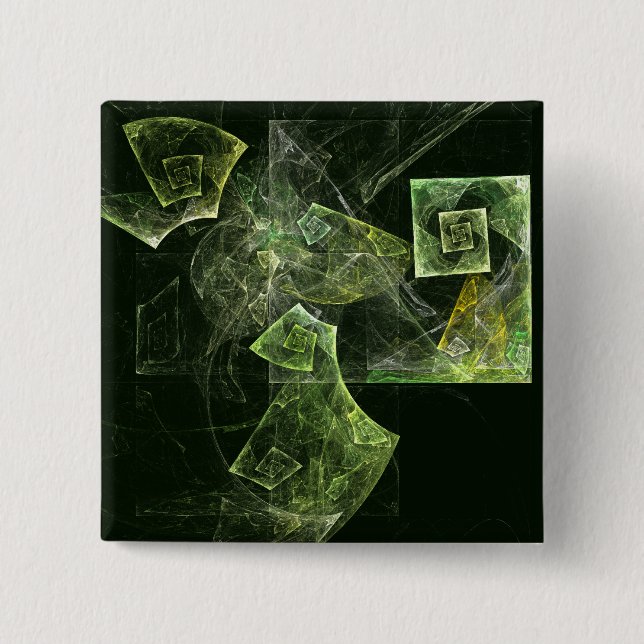 Knappen Twisted Balance Abstrakt Art (fyrkant) Knapp (Framsida)