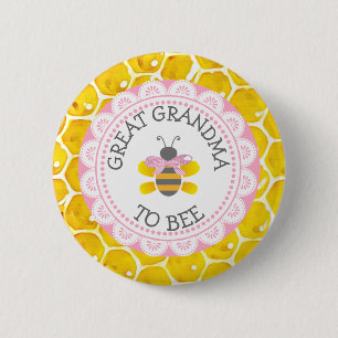 Knappen Underbar mormor till Bee Baby Shower Knapp