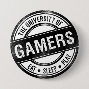 Knappen Universiteten i Gamers Funny Knapp