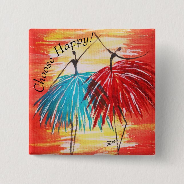 Knappen Välj Lycklig Knapp (Framsida)