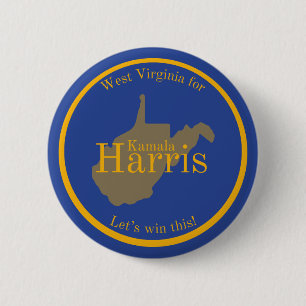 Knappen väster Virginia för Kamala Harris Knapp