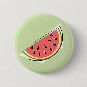 Knappen Vattenmelon Grönt Segment Knapp