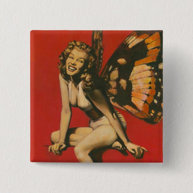 Knappen vintage Fairy Knapp (Framsida)