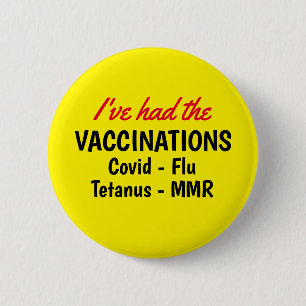 Knappen Visa Gult för vaccinationer Knapp