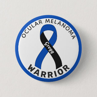 Knappen Vit för Ocular Melanoma Warrior Ribbon Knapp