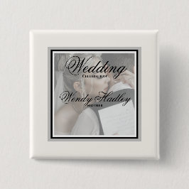 Knappen Vita anpassadet namn bröllop Knapp
