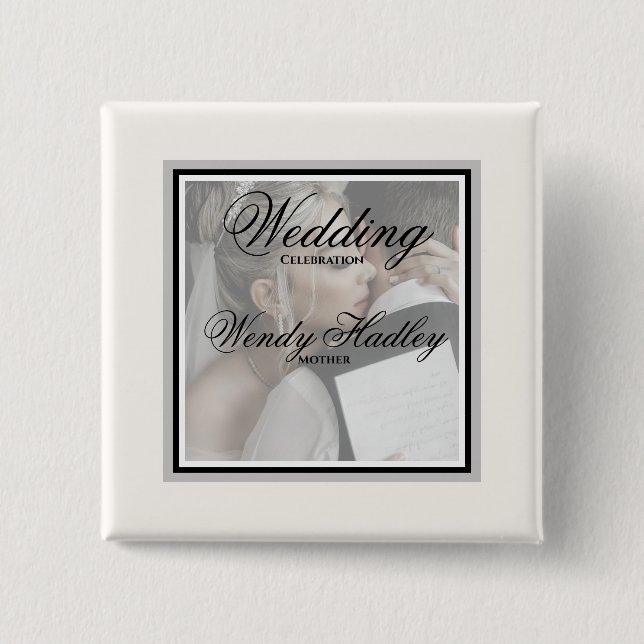 Knappen Vita anpassadet namn bröllop Knapp (Framsida)