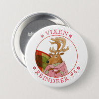 Knappen VIXEN REINDEER Round Pin