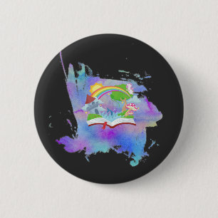 Knappen Watercolor Rainbow Bok Knapp