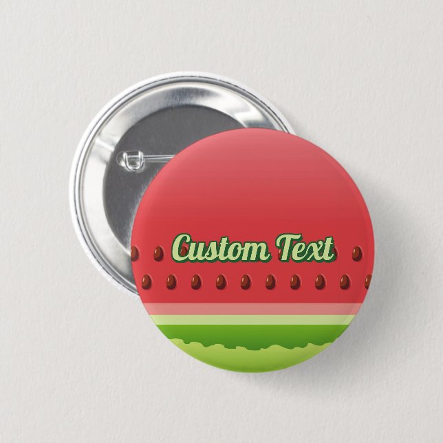 Knappen Watermelon Background Pinback Knapp (Framsida & baksida)