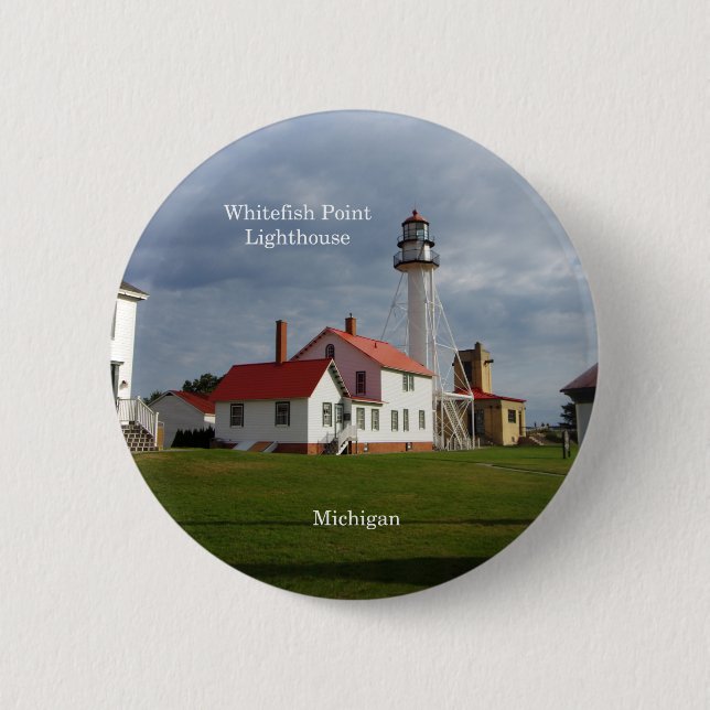 Knappen Whitefish Point Lighthouse Knapp (Framsida)