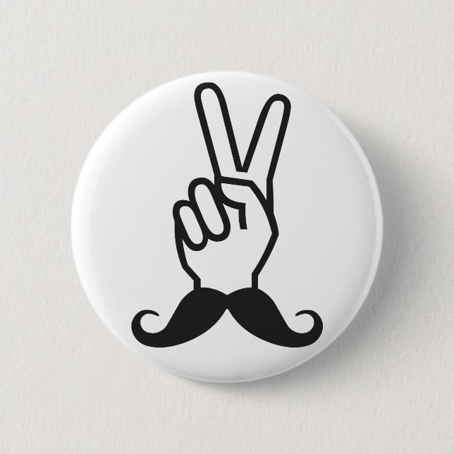 Knappen Winning Mustache anpassningsbar Knapp (Framsida)