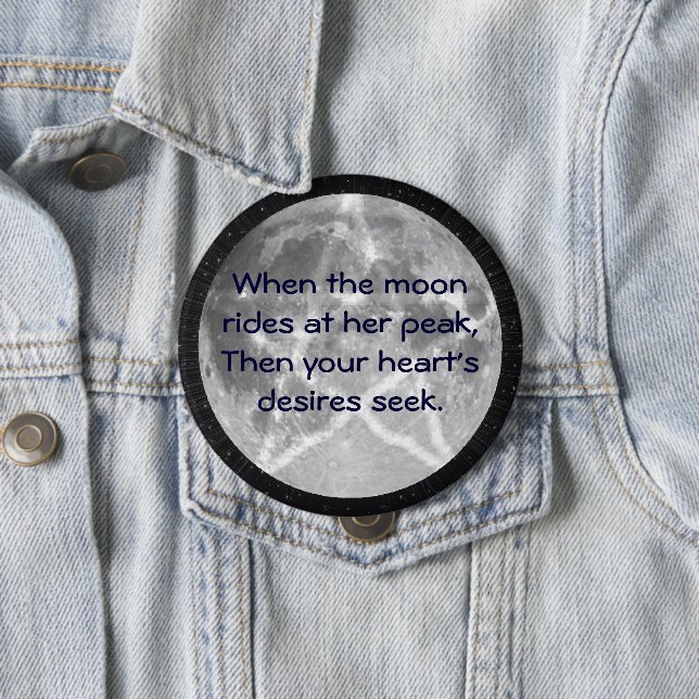 Knappen Witch Måne Knapp (In Situ)