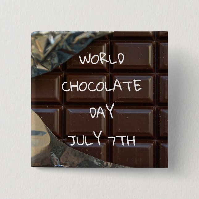 Knappen World Chocolate Day i juli 7:e Knapp (Framsida)