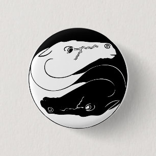 Knappen Yin Yang-hästar Knapp
