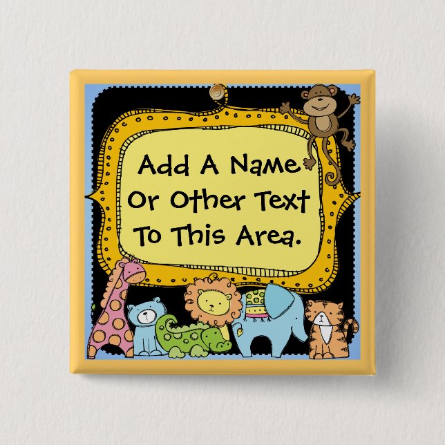 Knappen Zoomdjur för anpassningsbar Knapp (Framsida)