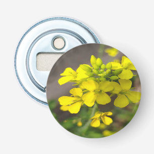 Knappens flasköppnare med Gultens blomdesign