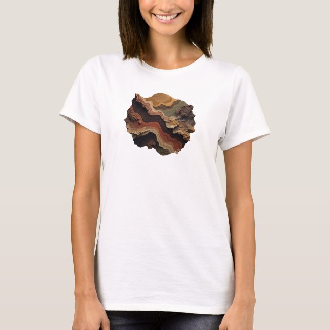 Knapper orange ABSTRAKT KONST Design T Shirt (Framsida)