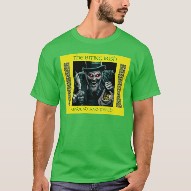 Knappirländare: Odöda och Pissed T Shirt (Framsida)