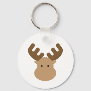 Knappkedja för moose-knapp nyckelring