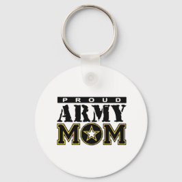 Knappkedja för Proud Army Mamma Nyckelring