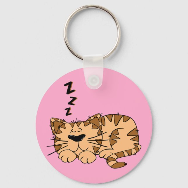 Knappkedjan Cat Nap Kattunge Nyckelring (Framsida)