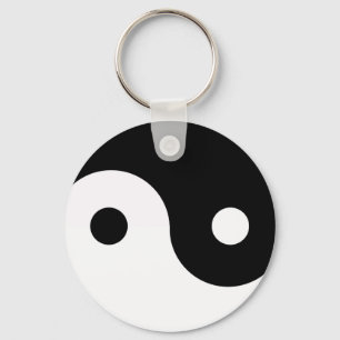 Knappkedjan Yin och Yang Nyckelring
