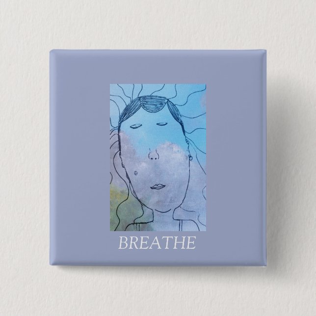 Knappkvadrat med blå himmel knapp (Framsida)