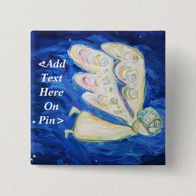 Knappmeddelande för Guardian Angel & Baby Anpassni Knapp (Framsida)