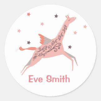 Knappnamnsmärken Runt Klistermärke