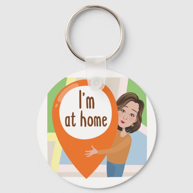 Knappnyckelkedja Nyckelring (Framsida)