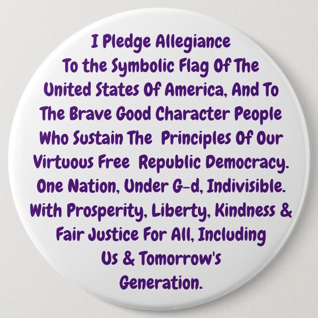 Knapppåminnelse om att leva våra Helig-värden Knapp (Framsida)